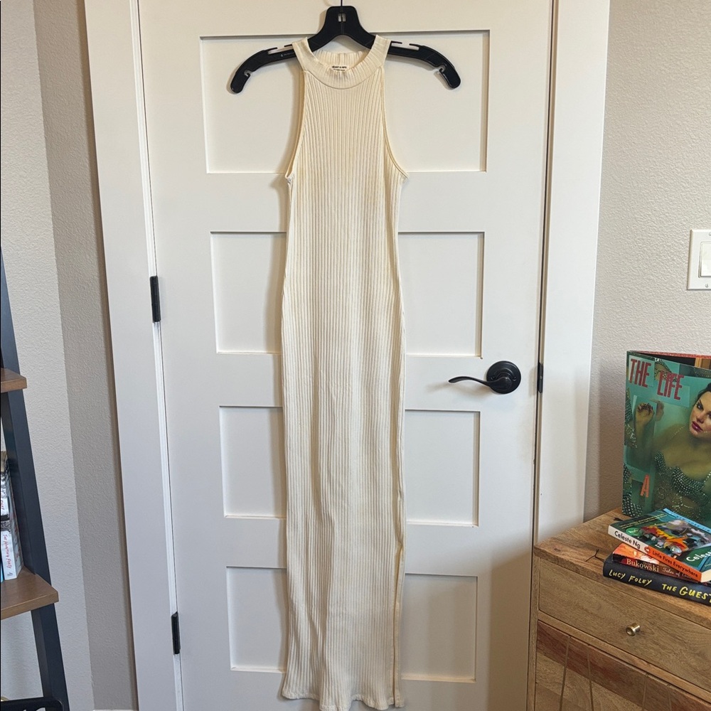 Heart Hips Cream Maxi Dress